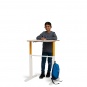 Einerschülertisch höhenverstellbar mit Stehtischoption, Höhe 53-83cm, B/T 62x51cm 
